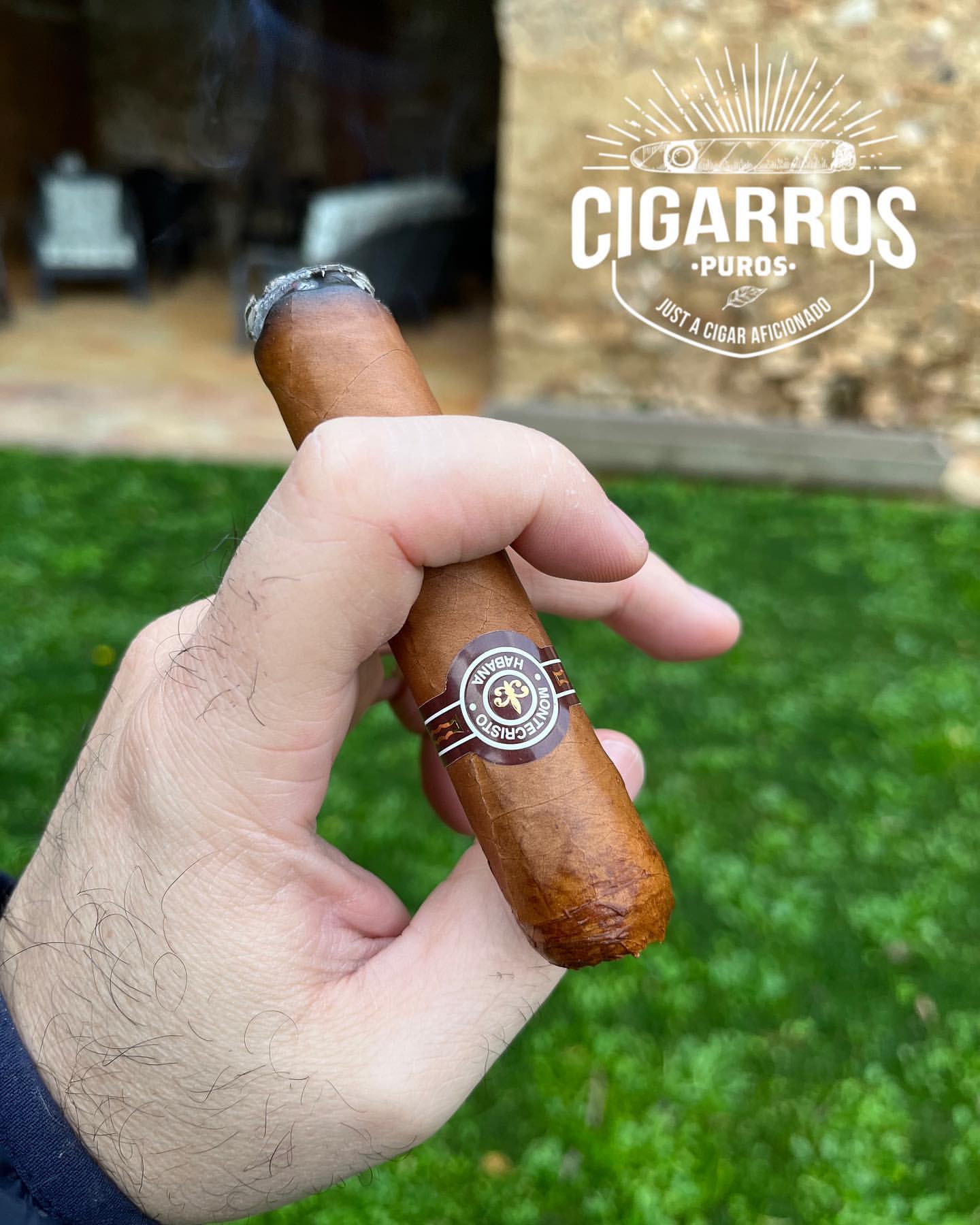 Customer enjoying authentic Cuban cigars